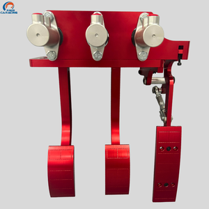 Nouvelle boîte à pédales de course suspendue à 3 pédales en aluminium anodisé rouge, légère et durable, pour voitures de piste, de dragster et de drift, course automobile/OEM - Product Image 1