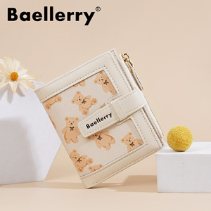 กระเป๋าสตางค์สั้นผู้หญิง Baellerry ลายการ์ตูนหมี กระเป๋าใส่เหรียญอเนกประสงค์ กระเป๋าสตางค์ขนาดเล็ก ใช้ได้ทุกวัน - Product Image 1
