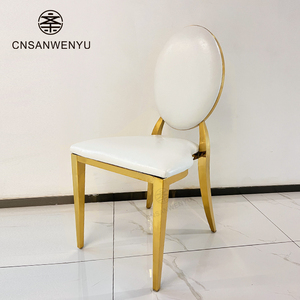 Đồ Nội Thất Sang Trọng Hiện Đại Vàng Stackable Kim Loại Thép Không Gỉ Vòng Trở Lại Đảng Ăn Uống Ghế Tiệc Cho Đám Cưới Tổ Chức Sự Kiện Ghế - Product Image 3