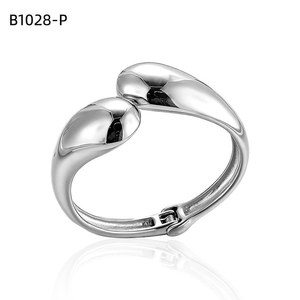 Amy Amy Fashion <b>Cuff</b> <b>Bracelet</b> B1028 Stainless Steel Rhodium Plated Women's Trendy Jewelry Gift - Product Image 1