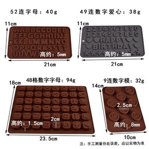 Molde de silicona con letras y números para hornear, decoración de pasteles y galletas, 36 0-9 - Product Image 4