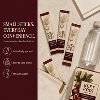 Poudre de boisson à la grenade et à la betterave, saveur baies, marque privée OEM, en sachets individuels