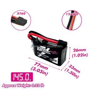 CNHL 블랙 시리즈 쇼티 2200mAh <span class=keywords><strong>3S</strong></span> <span class=keywords><strong>11.1V</strong></span> 40C <span class=keywords><strong>Lipo</strong></span> 배터리 (XT60 플러그 UAV 부품 포함) 3 셀 3S1P 80C 버스트 드론 부품 - Product Image 1