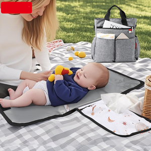 Station <span class=keywords><strong>à</strong></span> <span class=keywords><strong>langer</strong></span> légère et portable pour bébé, <span class=keywords><strong>tapis</strong></span> <span class=keywords><strong>à</strong></span> <span class=keywords><strong>langer</strong></span> et <span class=keywords><strong>housse</strong></span> de voyage pliables et imperméables pour les changements de couches en déplacement - Product Image 6
