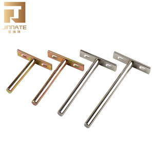 JINNATE Concealed Shelf Support Iron Nickel Plated Partition Wall Mount Bracket - Product Image 1