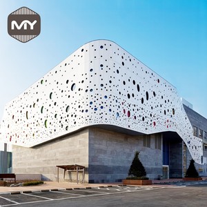 Revêtement mural extérieur en panneaux de <span class=keywords><strong>façade</strong></span> en aluminium perforé sur mesure MEIYU pour bâtiments commerciaux - Product Image 1