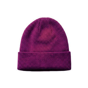 Unisex Black Beanie Hat 100% Acrylic Cuffed Knit Solid Color Casual <b>Winter</b> <b>Cap</b> for Adults 56-58CM Head Circumference - Product Image 2