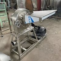 Machine à broyer électrique pour gingembre, curcuma, herbes, fruits et céréales - Processus de mouture efficace des coques de riz en SUS304 pour la transformation alimentaire