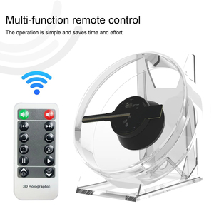 13cm 3D Hologram Fan masaüstü LED holografik projektör reklam oyuncu 3D çıplak göz Hologram LED Fan dükkan tatil etkinlikleri için - Product Image 4