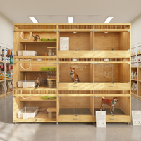 Maison pour animaux de compagnie en bois massif écologique, moderne, respirante, pliable, villa pour chat, cage, maison en verre, style nid