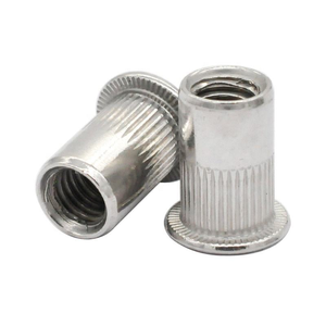 M3 M4 M5 M6 M8 M10 M12 stainless steel 304 flat head knurled <b>rivet</b> <b>nut</b> - Product Image 1