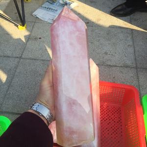 Commercio all'ingrosso di alta qualità naturale di grandi dimensioni <span class=keywords><strong>rosa</strong></span> cristallo di quarzo torre rock rose quartz point wand per <span class=keywords><strong>la</strong></span> decorazione - Product Image 5