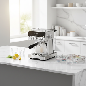 Machine à café expresso professionnelle intelligente électrique 58 mm avec écran LED <span class=keywords><strong>20</strong></span> bars en acier inoxydable pour hôtel (modèle espagnol) - Product Image 2