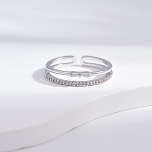 wholesale plata 925 Silver Romantic Women's 18K Gold Plated <b>ring</b> knot zircon <b>cheap</b> summer wedding pinky cute girls fashion <b>rings</b> - Product Image 2