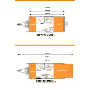 Caravane de camping tout-terrain en aluminium XINYI Factory, mobile, 15 pieds, pour 4 personnes, pour les aventures en famille en plein air - Product Image 4