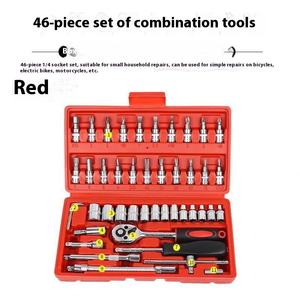 ชุดประแจวงล้อ46ชิ้น<span class=keywords><strong>กล่อง</strong></span>เครื่องมือซ่อมรถยนต์ชุดเครื่องมือประแจซ็อกเก็ตสำหรับรถจักรยานยนต์รถยนต์ - Product Image 2