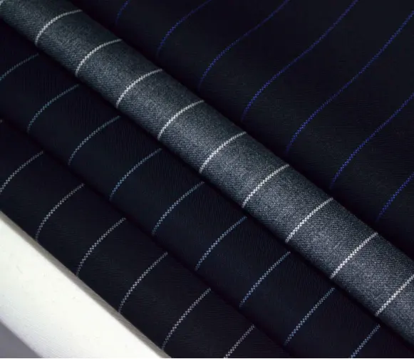 Elastic Twill Wool Fabric ,Elastic Worsted 50%wool 35%polyester10%rayon5%spandex