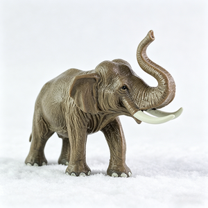Statuetta realistica di <span class=keywords><strong>elefante</strong></span> in resina, modello di animale selvatico con il tronco in alto, giocattolo educativo per bambini e decorazione per la casa - Product Image 1