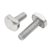 Vis à tête en T GB37 en acier inoxydable 304, vis à tête de marteau en T M5-M20, finition brute, fixateur industriel métrique