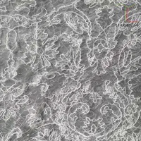 Paisley Flower Fluffy Soft Sequin Mesh Tulle Voile Ladies Lace Fabric for Camisa Blouse Dress