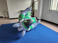 Beile personnalisé modèle de dragon Mecha en PVC gonflable vert de 2.5m pour une utilisation en extérieur et en arrière-cour