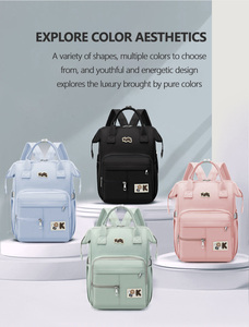 Bán buôn ánh sáng sang trọng mẹ túi xách thời trang Ba lô đi ra ngoài mẹ Ba lô công suất lớn xách tay Trailer tã Túi - Product Image 2