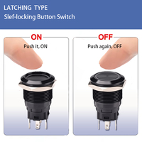 Interrupteur à bouton-poussoir Langir 12mm 16mm 19mm 22mm 25mm, à enclenchement momentané ou à maintien, éclairé, étanche IP65, marche/arrêt