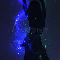 Fouet lumineux à fibres optiques LED, fouet scintillant, jouet de danse, lumières de rave, orbit Flogger