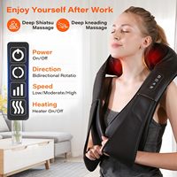 Masseur Shiatsu pour le cou et les épaules avec chaleur apaisante, massage 3D par pétrissage pour le cou et le dos, soulagement de la douleur, massage des tissus profonds