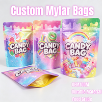 Sachet Mylar Personnalisé Refermable Anti-Humidité et Anti-Odeur pour Bonbons et Gummies, Emballage Alimentaire avec Encoche de Déchirement