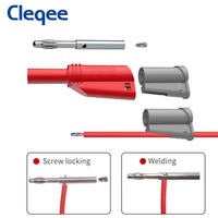 Cleqee — connecteur multimètre P3005, soudage/assemblage de haute qualité, sécurité d'empilage, bouchon banane, sans soudure, 4mm