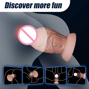Dildo réaliste, surdimensionné, gros dildo anal avec <span class=keywords><strong>ventouse</strong></span> puissante, jouet sexuel pour adultes pour couples gays et lesbiennes - Product Image 6