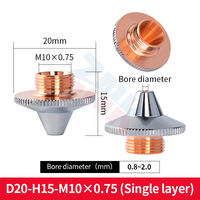 Buse de soudage par découpe laser de haute précision Ospri-Remplacement OEM OSPRI | Revêtement céramique anti-éclaboussures D20 M10 H15