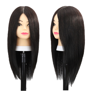 Tête <span class=keywords><strong>de</strong></span> mannequin professionnelle pour coiffeuse, vente directe d'usine, avec cheveux humains (mélange <span class=keywords><strong>de</strong></span> cheveux) pour la pratique <span class=keywords><strong>de</strong></span> la coupe <span class=keywords><strong>de</strong></span> cheveux - Product Image 4