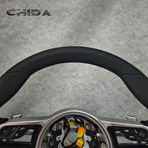 Volante Deportivo de Cuero Negro Estándar para Modelos Porsche Panamera Cayenne <span class=keywords><strong>Macan</strong></span> 718 911 918 997 991 970 971 Boxster Cayman - Product Image 4