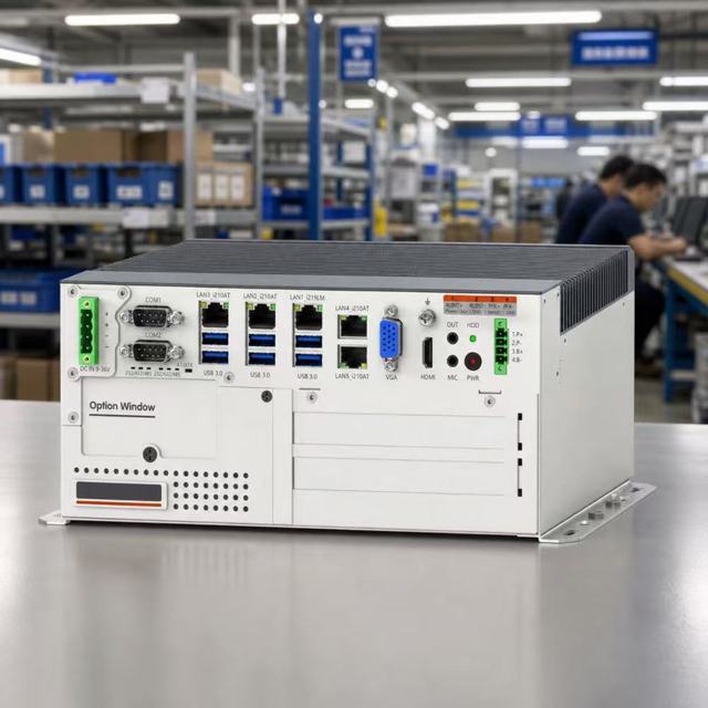 Fanless Din Rail Mini PC Automation Industrial Core I7/i5/i3 CPU Embedded Box Computer