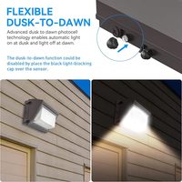 Projecteur mural LED CE ETL IP65 120V, éclairage de sécurité LED, éclairage mural extérieur pour parking, entrepôt, usine, cour