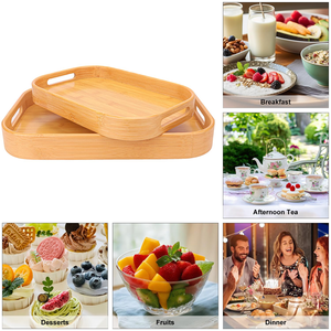 Bamboo Lacquer Modern-Style Hotel Serving <b>Tray</b> Living Room Tableware Eco-Friendly Food <b>Storage</b> <b>Trays</b> Easy to Clean - Product Image 5