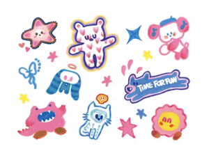 Adesivi per Tatuaggi Temporanei Personalizzati a Colori Impermeabili per Bambini, Design Morandi per Mani e Viso, Come Regalo o Confezione Giocattolo - Product Image 6