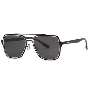 SPOEN Square Polarized Sunglasses UV400 Metal Frame Men Driving Outdoor Fashion <b>Eyewear</b> - Product Image 5