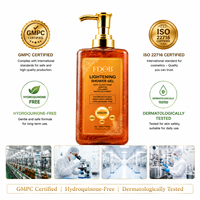 Gel Douche Éclaircissant et Blanchissant Rapide Peau Vente en Gros OEM, Gommage Exfoliant Corporel à la Niacinamide pour Peaux Foncées