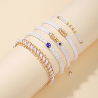 Nouveau bracelet mexicain tissé à la main avec un œil maléfique de la Vierge Marie, bracelet catholique tissé de la Vierge Marie et de Judas pour femmes et hommes
