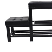 Cuir PVC sur mesure En Métal En Acier Étagères À Chaussures Banc De Rangement Organisateur Titulaire Porte À Porte D'entrée