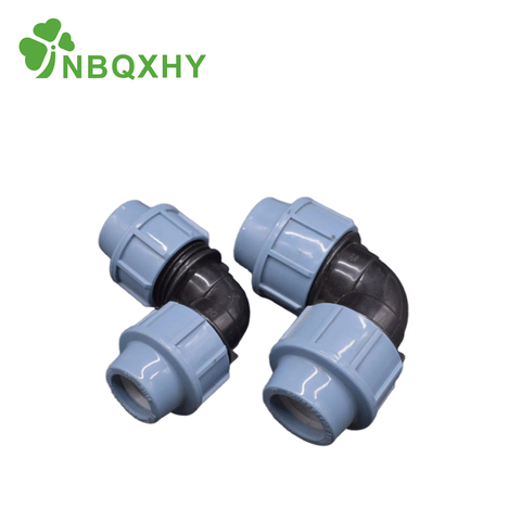 Hot Sale Light Blue Elbow Union Low Pressure Plastic PP Compression Fittings for Agricultural Irrigation