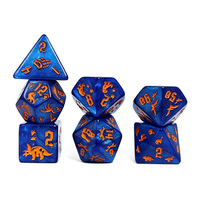 Jeu de dés personnalisés en acrylique polyédrique sur le thème des dinosaures pour les jeux de rôle Dungeons and Dragons DND RPG TRPG et jeux de société