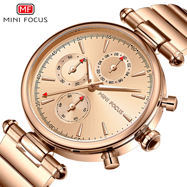 Mini Focus MF0494L Brand Watch Elegant Quartz Watches Lady Stainless Steel Small Dress Ladies Watches Female Clock Reloj
