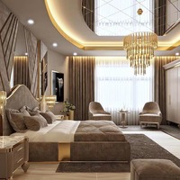Ensemble de lit Queen Size italien, mobilier de chambre à coucher de luxe, lits d'hôtel italiens de luxe, cadre de lit King Size de luxe, lit double moderne