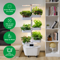 Meilleur Jardin Hydroponique LED Intelligent Intérieur/Extérieur avec Contrôle Tactile par Application, Auto-Arrosage, Durable, 6 Niveaux, Écologique, en ABS Intelligent