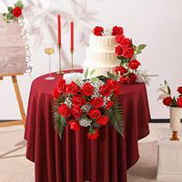 Großhandel Neue Seidenstoff Kunstblumen Hochzeitsstrauß Weihnachtsfeier Dekoration Künstliche Rosen Seidenrosen