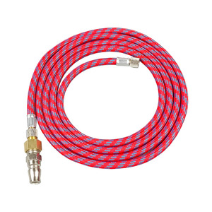 Tuyau d'aérographe 1.8m, tuyau mâle rouge, adaptateur 1/8 à 1/4 pour pistolet de pulvérisation, compresseur d'air - Product Image 3
